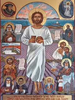 Anniversary icon of Christ and Saints